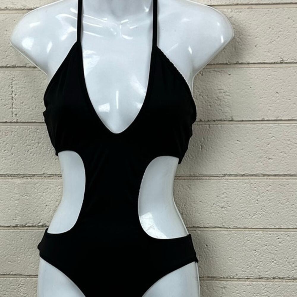 Edikted Black Cut Out Bodysuit size S - Picture 5 of 8